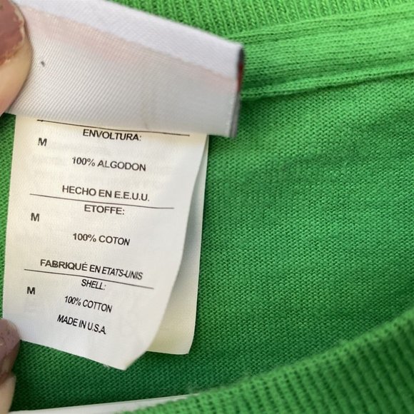 Vintage Speedo Men's T Shirt Green Tropical Flower Medium Made in USA - Picture 7 of 8